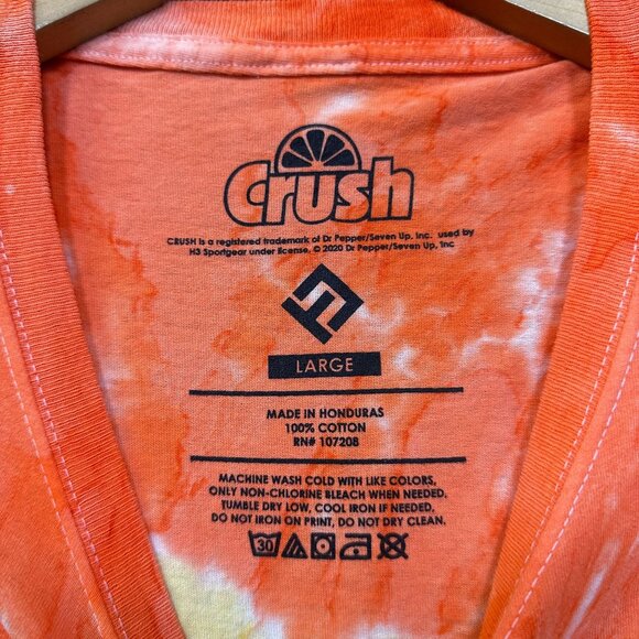 Crush Orange Citrus Flavored Soda Promo Tie Dye Crop Top L - Picture 4 of 4